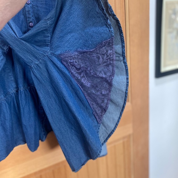 Ashley Stewart Denim Button-Up Shirt - Picture 5 of 10